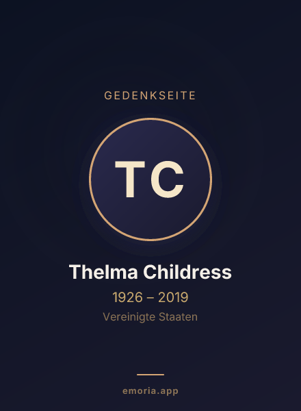 Gedenkportrait von Thelma Childress