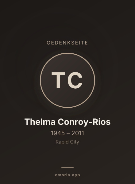 Gedenkportrait von Thelma Conroy-Rios