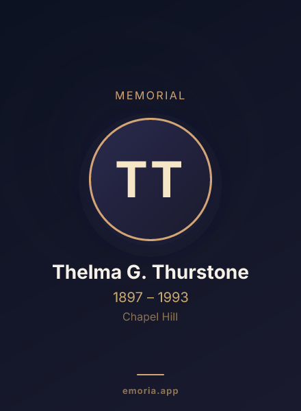 Memorial portrait of Thelma G. Thurstone