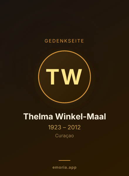 Gedenkportrait von Thelma Winkel-Maal