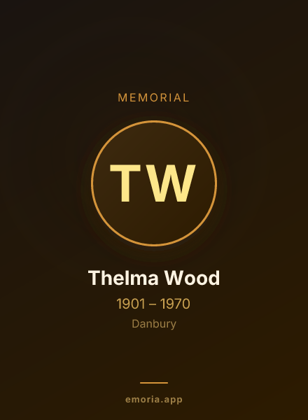 Memorial portrait of Thelma Wood