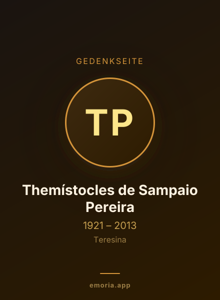 Gedenkportrait von Themístocles de Sampaio Pereira
