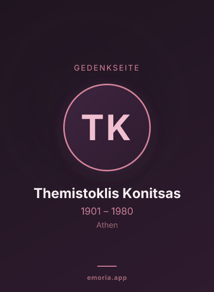 Gedenkportrait von Themistoklis Konitsas