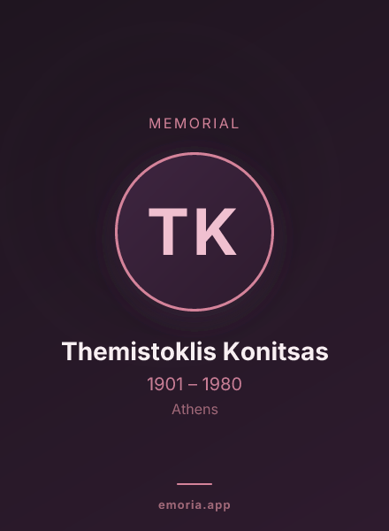 Memorial portrait of Themistoklis Konitsas