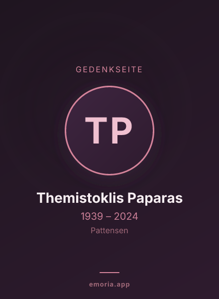Gedenkportrait von Themistoklis Paparas
