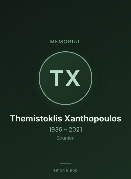 Memorial portrait of Themistoklis Xanthopoulos