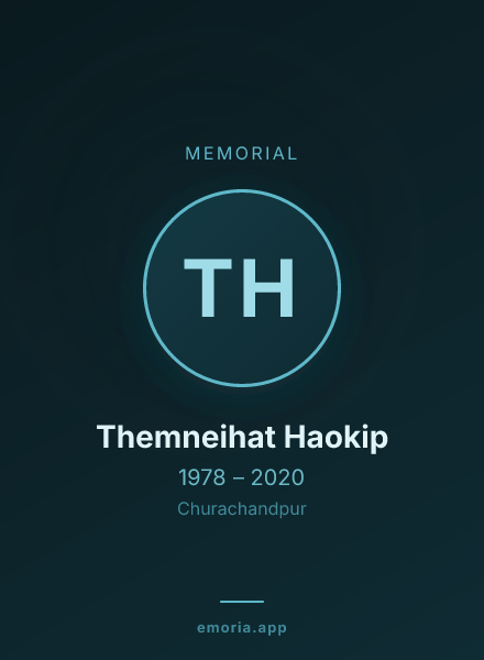 Memorial portrait of Themneihat Haokip