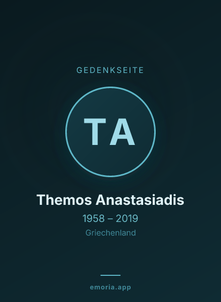 Gedenkportrait von Themos Anastasiadis