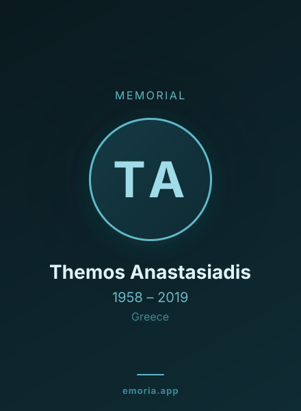 Memorial portrait of Themos Anastasiadis