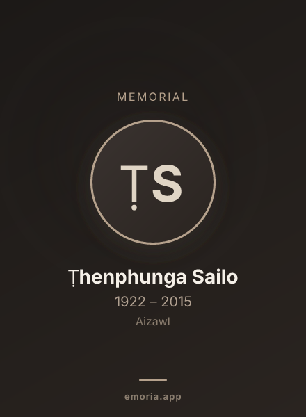 Memorial portrait of Ṭhenphunga Sailo