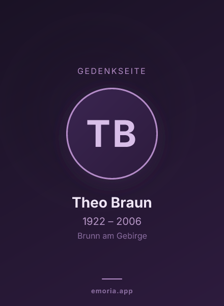 Gedenkportrait von Theo Braun