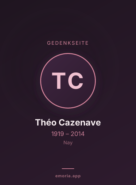 Gedenkportrait von Théo Cazenave
