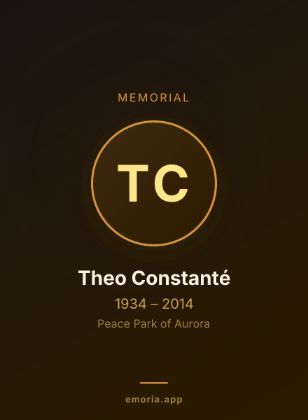 Memorial portrait of Theo Constanté