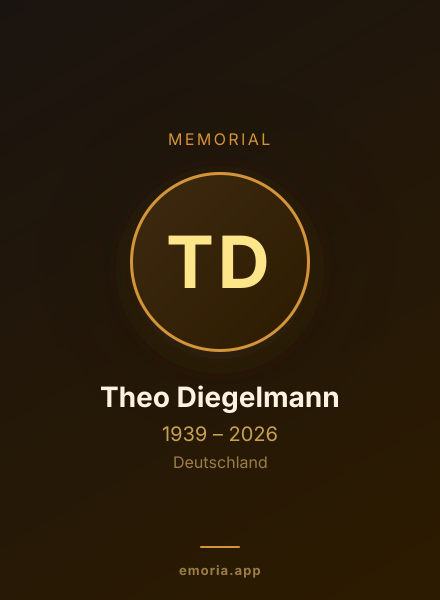 Memorial portrait of Theo Diegelmann