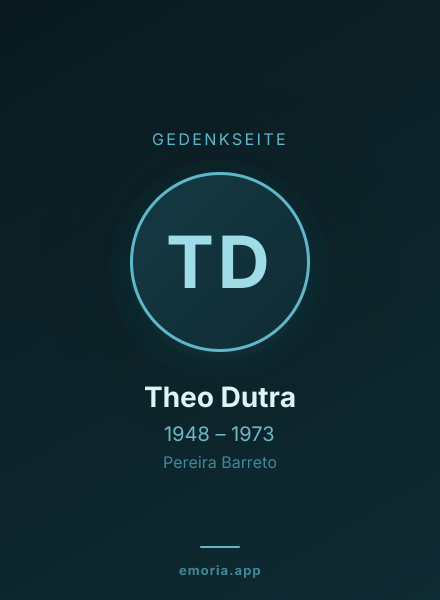 Gedenkportrait von Theo Dutra