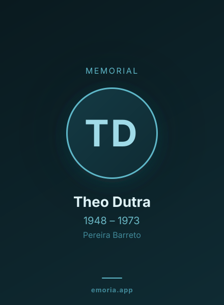 Memorial portrait of Theo Dutra