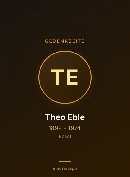 Gedenkportrait von Theo Eble