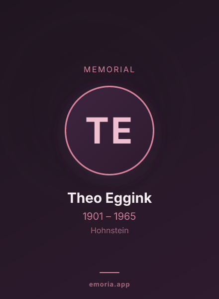 Memorial portrait of Theo Eggink