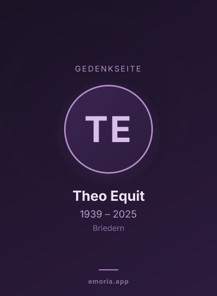 Gedenkportrait von Theo Equit