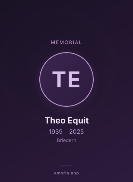 Memorial portrait of Theo Equit