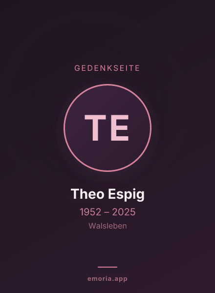 Gedenkportrait von Theo Espig