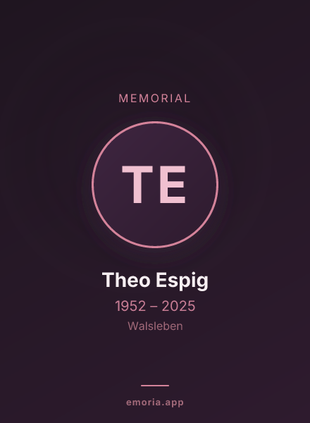 Memorial portrait of Theo Espig
