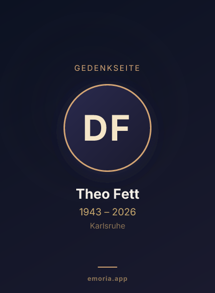 Gedenkportrait von Dr. Theo Fett