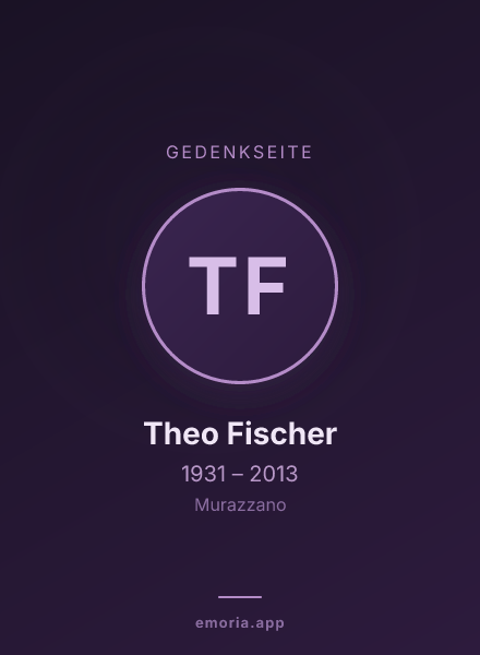 Gedenkportrait von Theo Fischer