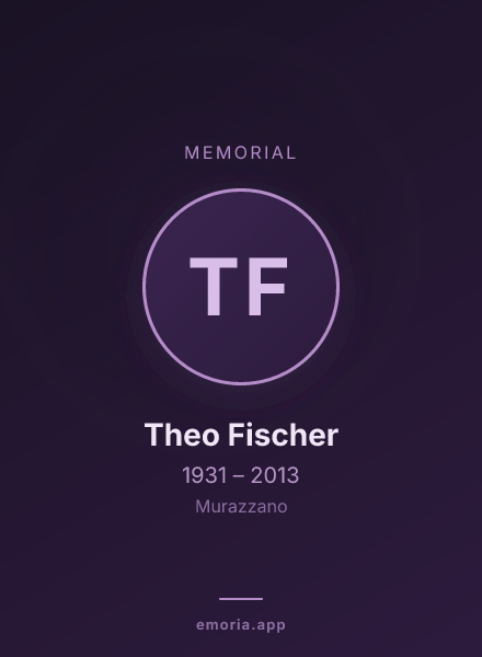 Memorial portrait of Theo Fischer