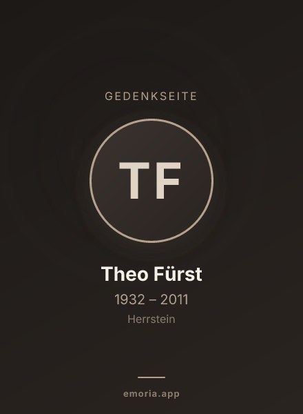 Gedenkportrait von Theo Fürst