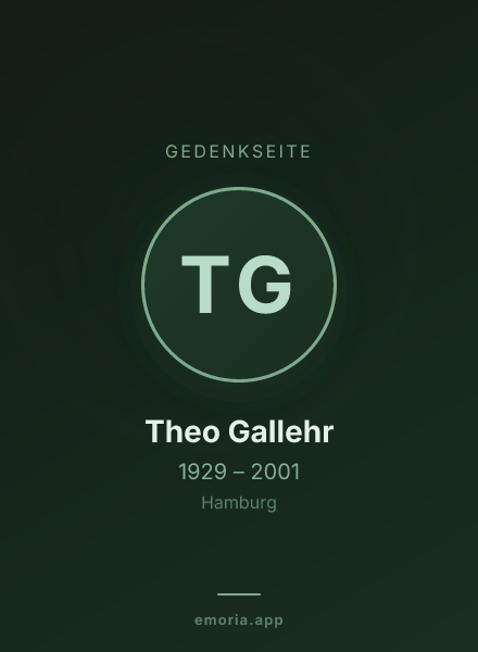 Gedenkportrait von Theo Gallehr