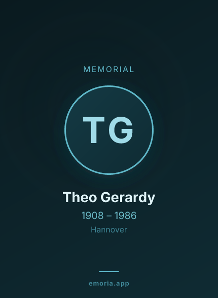 Memorial portrait of Theo Gerardy