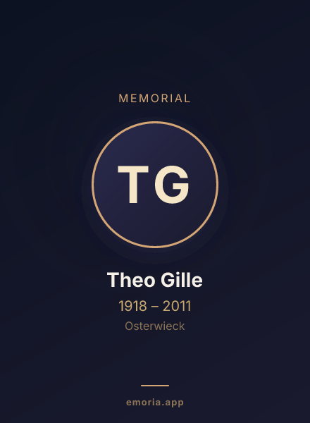 Memorial portrait of Theo Gille