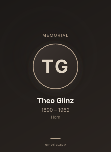 Memorial portrait of Theo Glinz