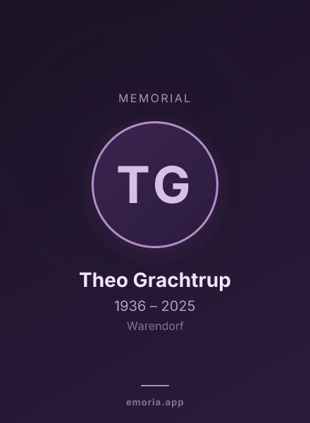 Memorial portrait of Theo Grachtrup