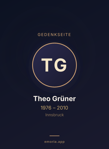 Gedenkportrait von Theo Grüner