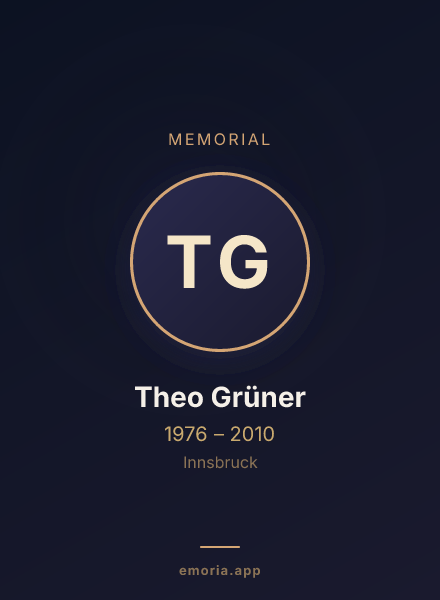 Memorial portrait of Theo Grüner