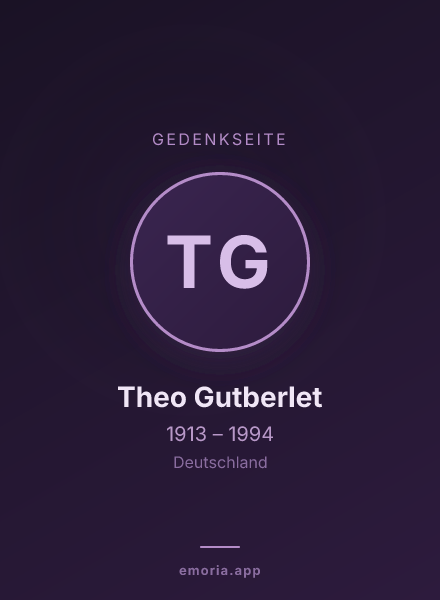 Gedenkportrait von Theo Gutberlet