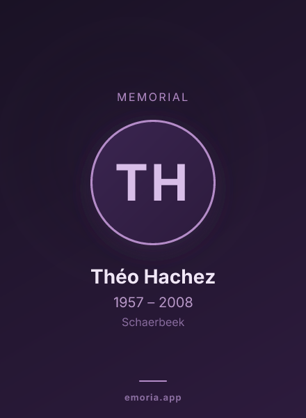 Memorial portrait of Théo Hachez