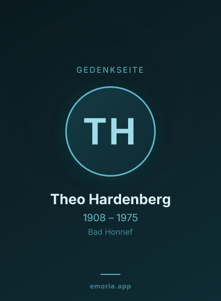 Gedenkportrait von Theo Hardenberg