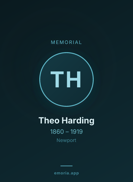 Memorial portrait of Theo Harding
