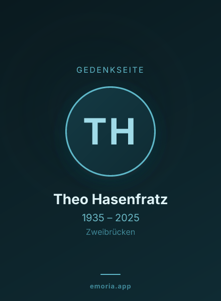 Gedenkportrait von Theo Hasenfratz