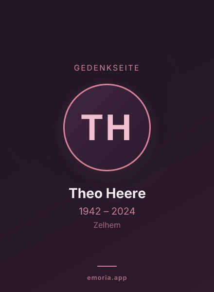 Gedenkportrait von Theo Heere