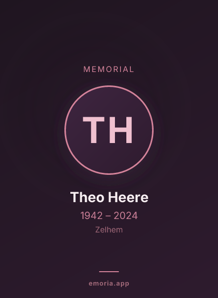 Memorial portrait of Theo Heere