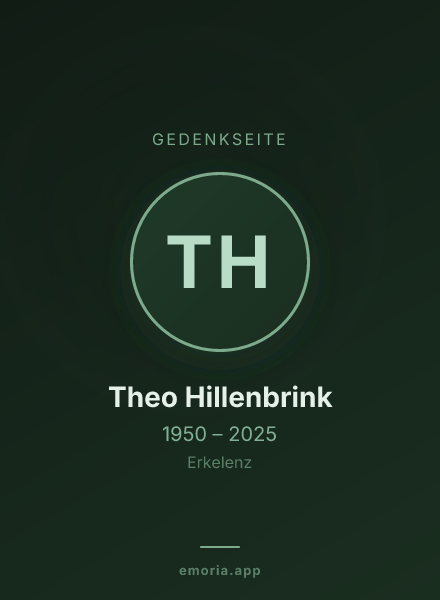 Gedenkportrait von Theo Hillenbrink