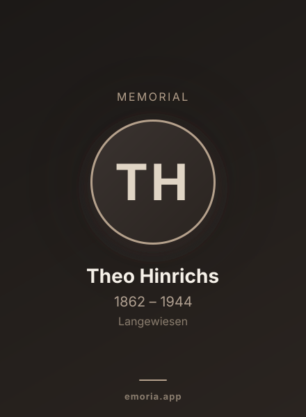Memorial portrait of Theo Hinrichs