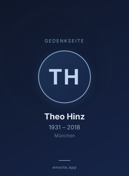 Gedenkportrait von Theo Hinz
