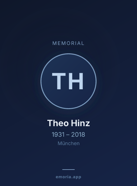 Memorial portrait of Theo Hinz