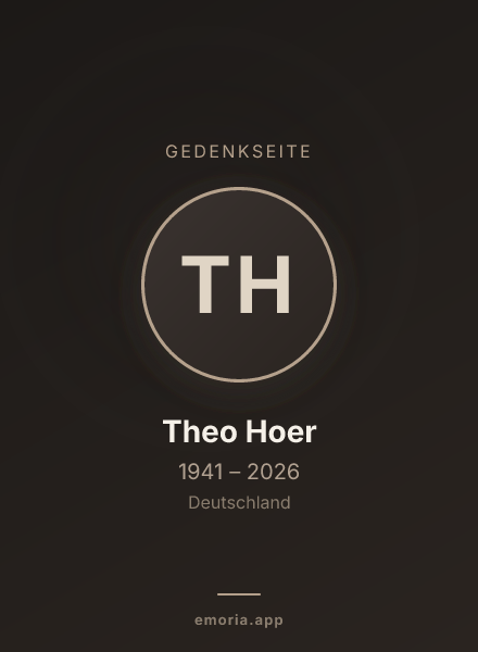 Gedenkportrait von Theo Hoer