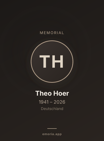 Memorial portrait of Theo Hoer